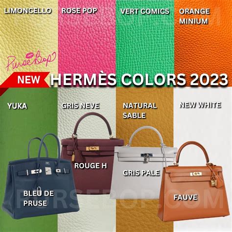 colors associated with hermes|Hermes handbags color chart.